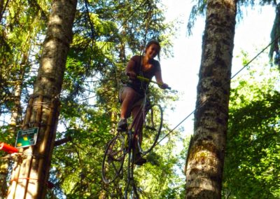 Vélo dans les arbres la forêt des dodes Grand Bornand