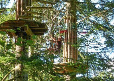 Parcours accrobranche dans les arbres Haute Savoie