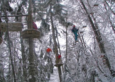 Accrobranche la Forêt des Dodes ouvert même l'hiver période vacances